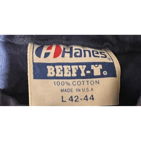 Rolls Scaffold Erection Specialist We Get It Up Funny Work Shirt Hanes L Vtg - Picture 3 of 3